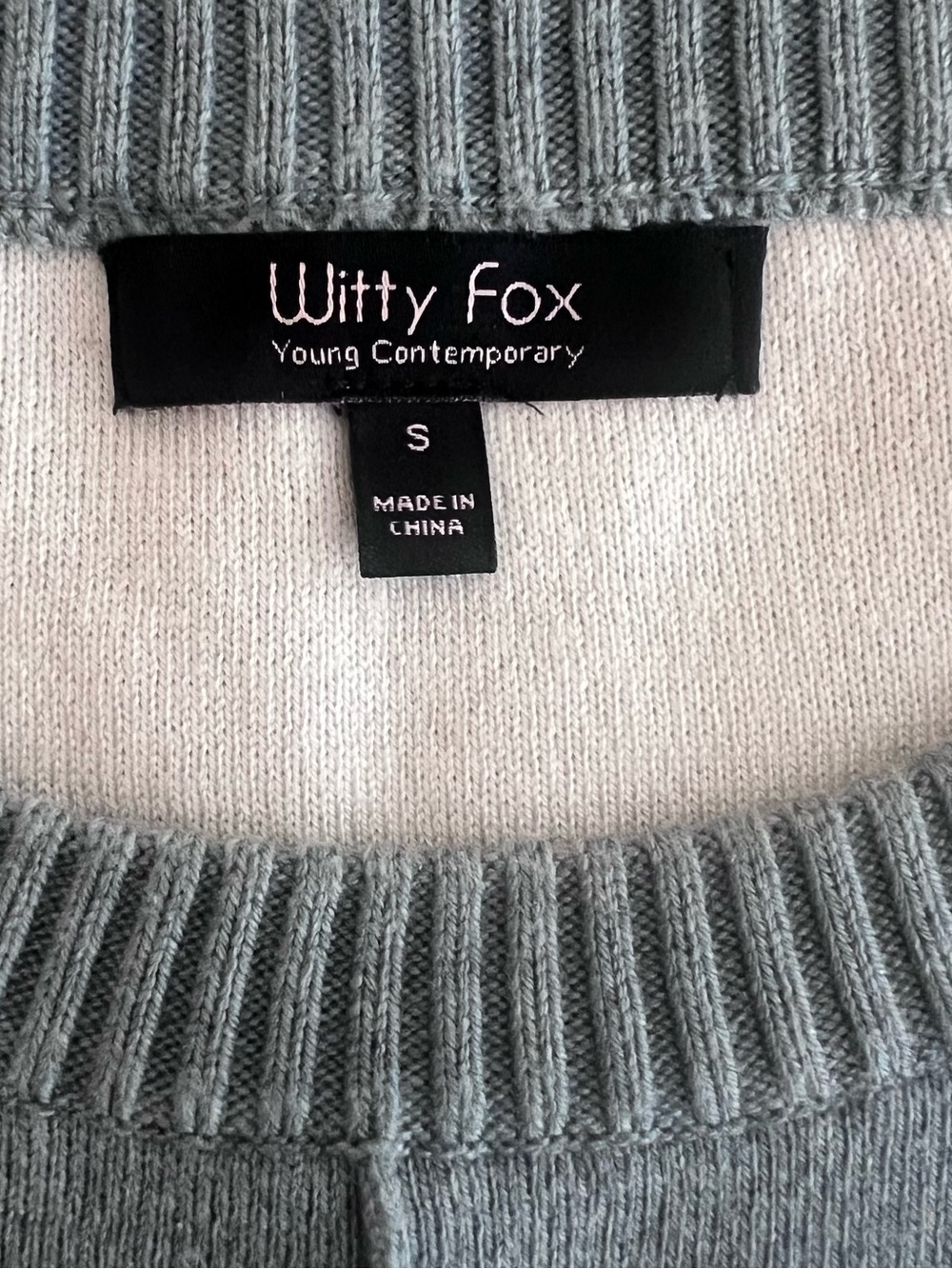 Witty Fox Women's Crewneck Sweater in Dusty Seafoam - Picture 3 of 7